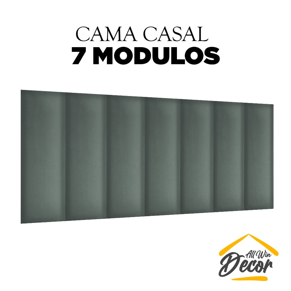 Kit 7 Cabeceiras Estofada Modular Cama Box Casal Adesiva Premium
