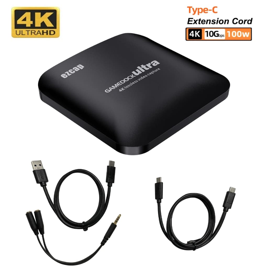 Placa Captura Ezcap326 Gamedockraw 4kUltra Hdr Hdmi 3.1 Usb-c 3.1 Grava 4K 30Fps 2K60fps 1080p120fps