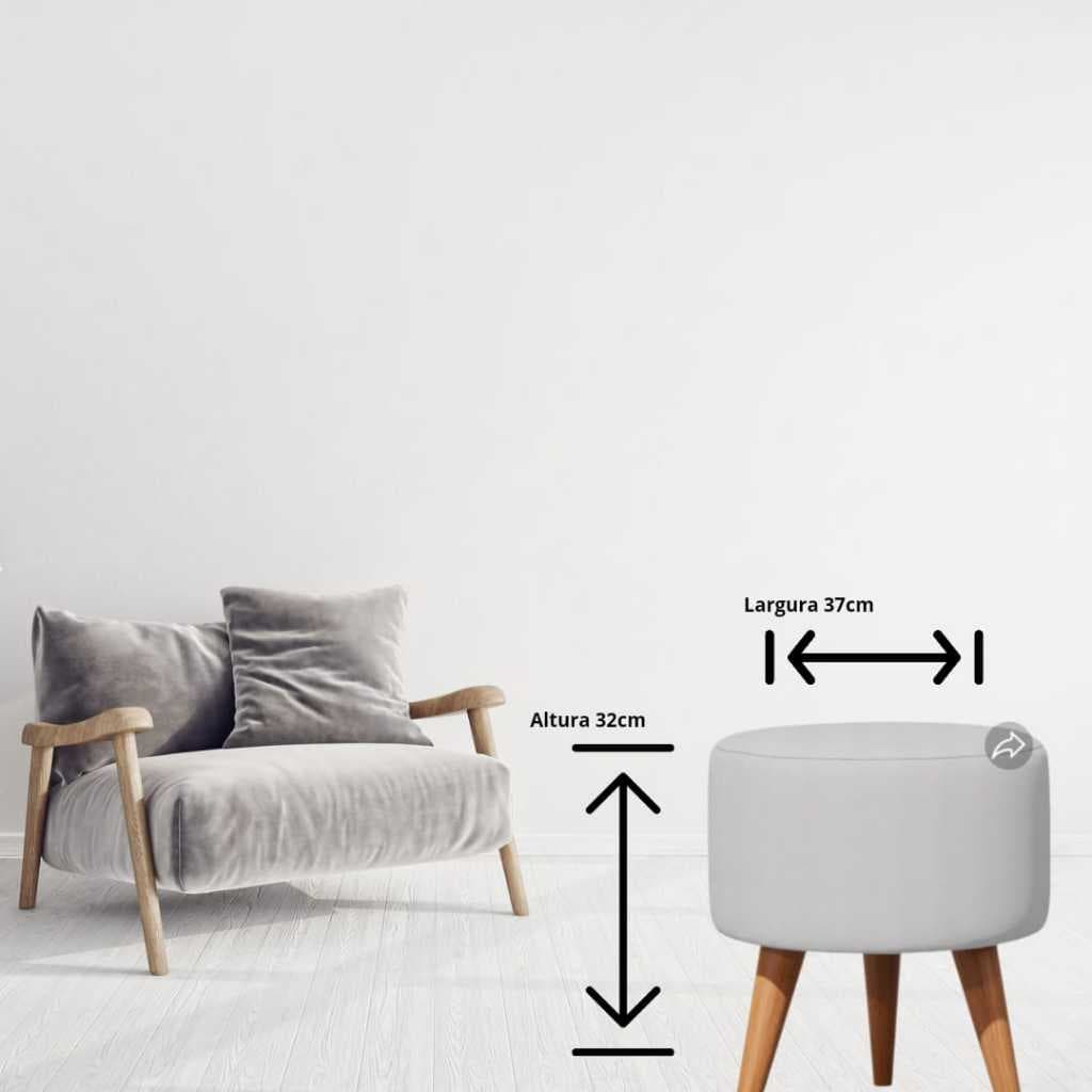 Puff Redondo Decorativo Quarto e Sala 38x38cm Várias Cores Envio Imediato Promo