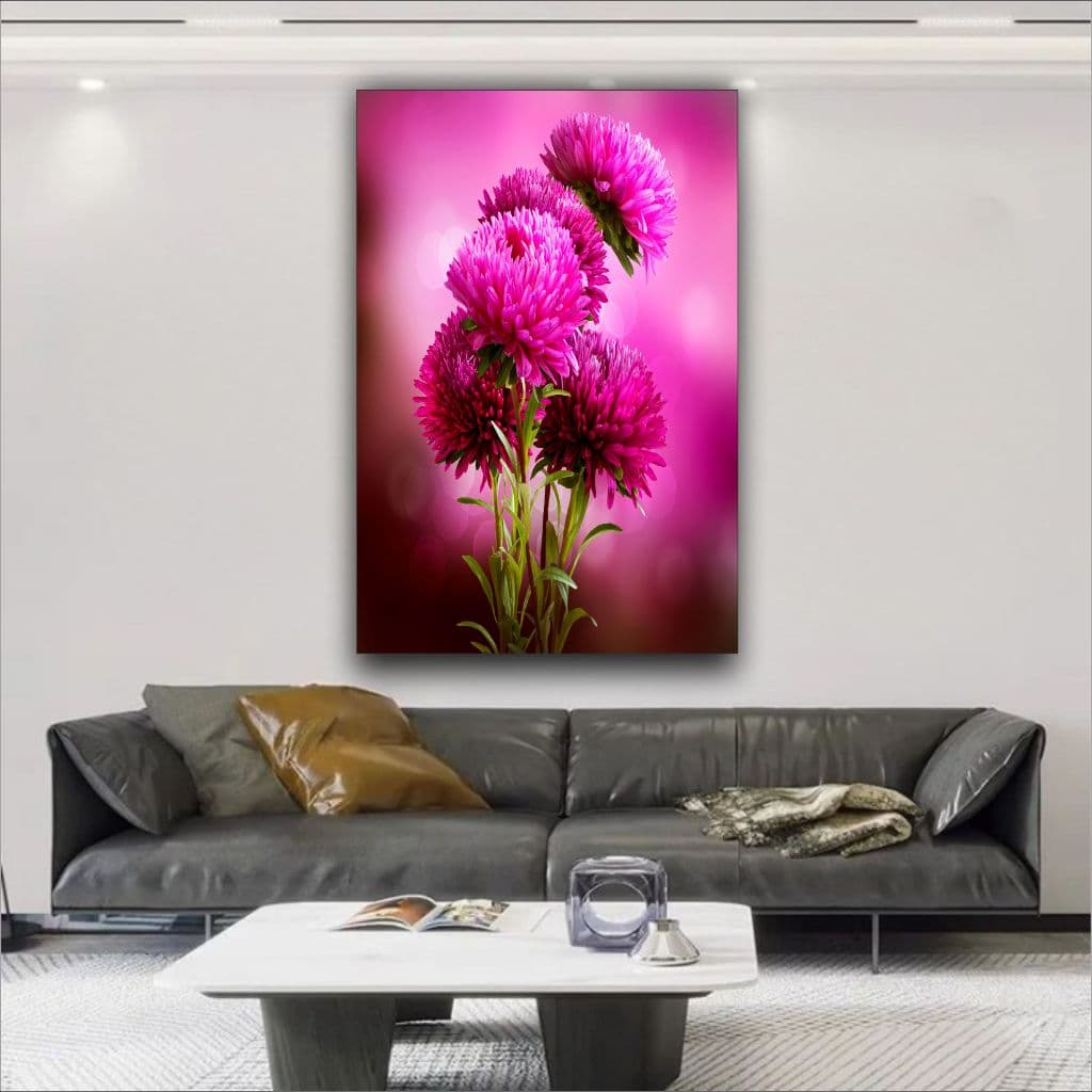 Quadro Decorativo Flores Rosa Delicado Feminino Sala Quarto 1 pç