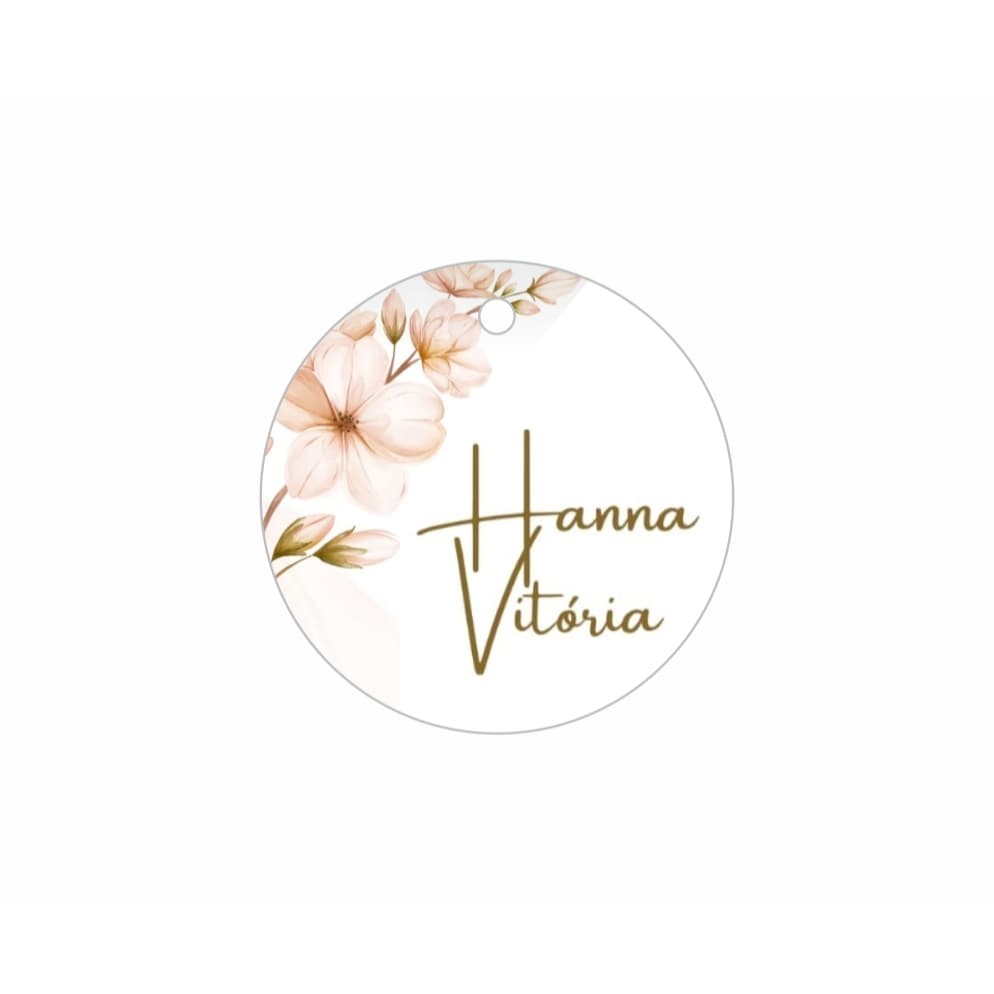 100 tags personalizadas 4*4 cm
