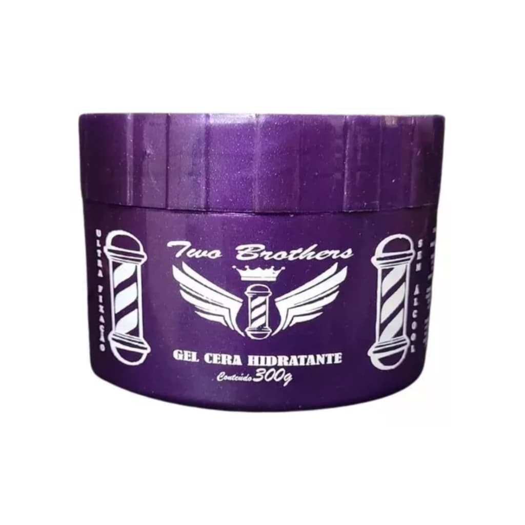Gel Cera Para Cabelo Two Brothers 300g Fixação Forte E Brilho Moderado Modelador Capilar Profissional Barbearia