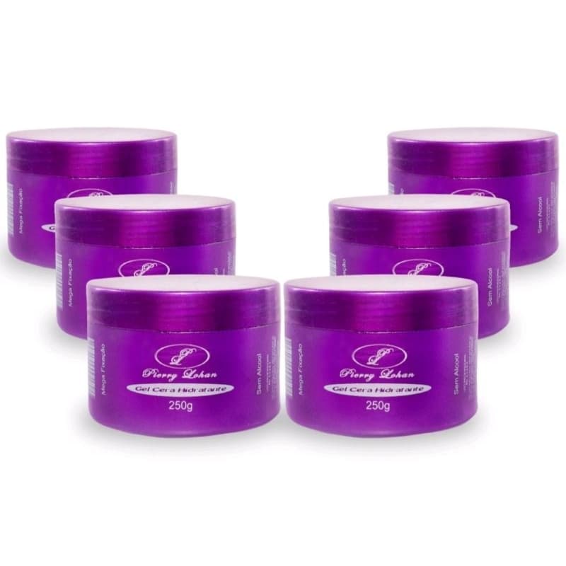Gel Para Cabelo Cera Hidrantante Pierry Lohan Kit 6 unidades de 250g cada
