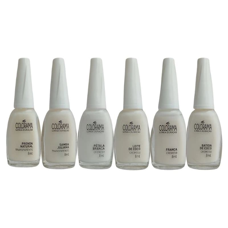 kit Esmalte Colorama para Francesinha Branquinhos da Colorama com 6 un 8ml