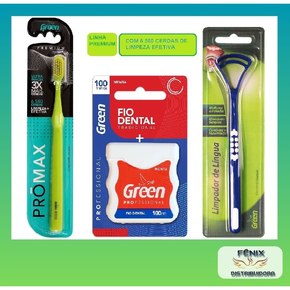 ESCOVA DENTAL ADUL PROMAX ULTRA MACIA 6.580 CERDAS - ORIGINAL - GREEN LINHA PROFISSIONAL ORTODÔNTICA