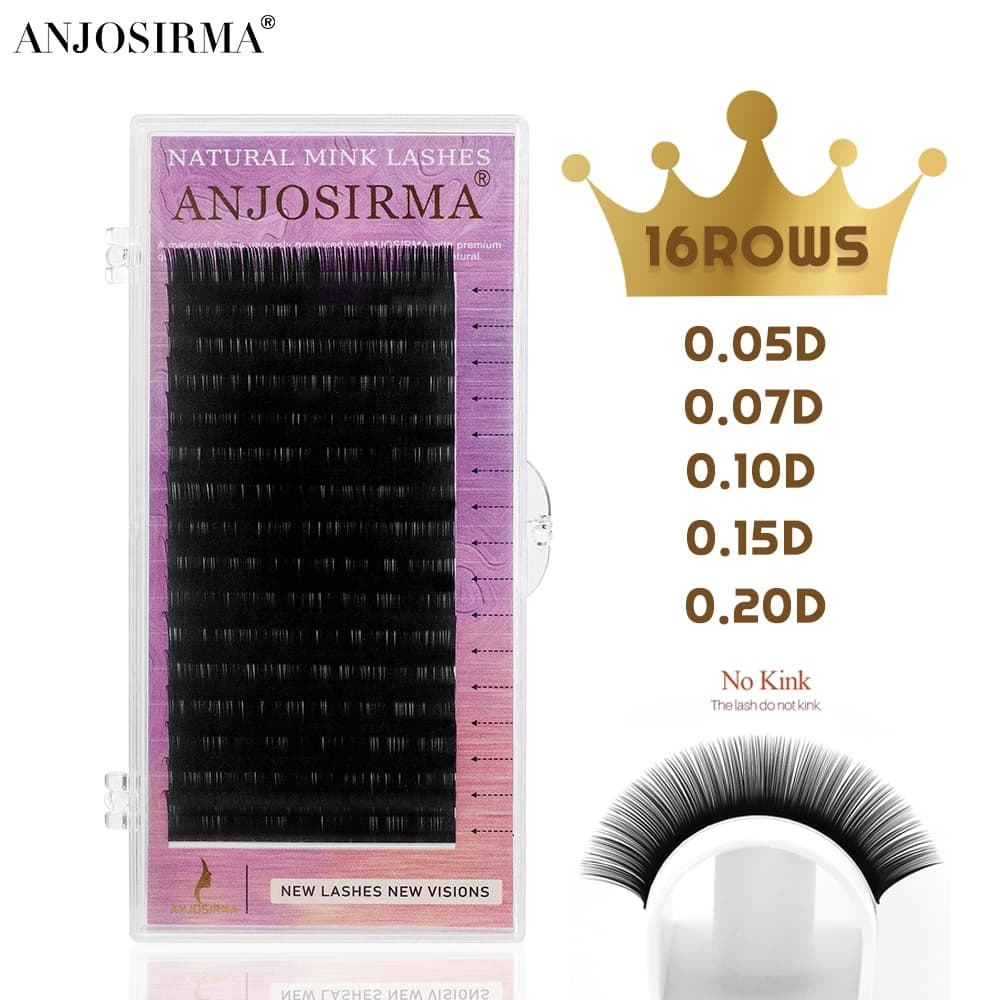 ANJOSIRMA Extensões Das Pestanas Clássicas De Volume 0,05 C MIX -0.07 D 15 MM -0.07 D 11 MM Bandeja Mista E De Comprimento Único