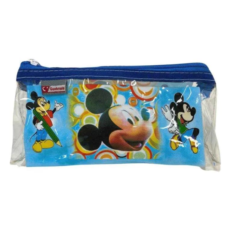 Estojo Mickey Azul - Estojo Vintage Disney - Estojo Disney colecionador