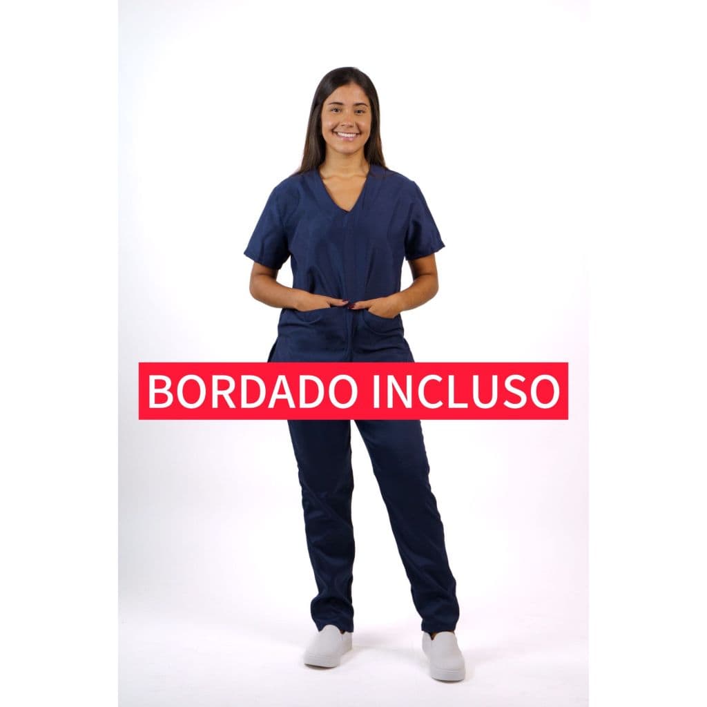 Conjunto Pijama Hospitalar Feminino COM BORDADO Oxford