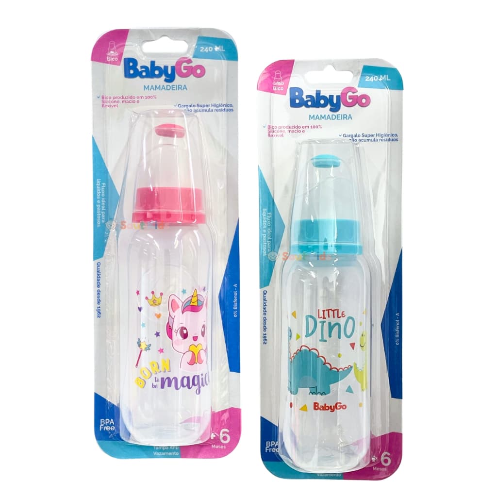 Mamadeira 240 ml Bico Silicone Bebê Com Tampa Antivazamento Infantil Mamadeira Fórmula