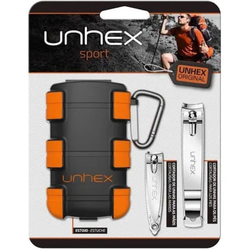 Kit Estojo Merheje + Cortador Unha Pés/mãos Unhex Sport