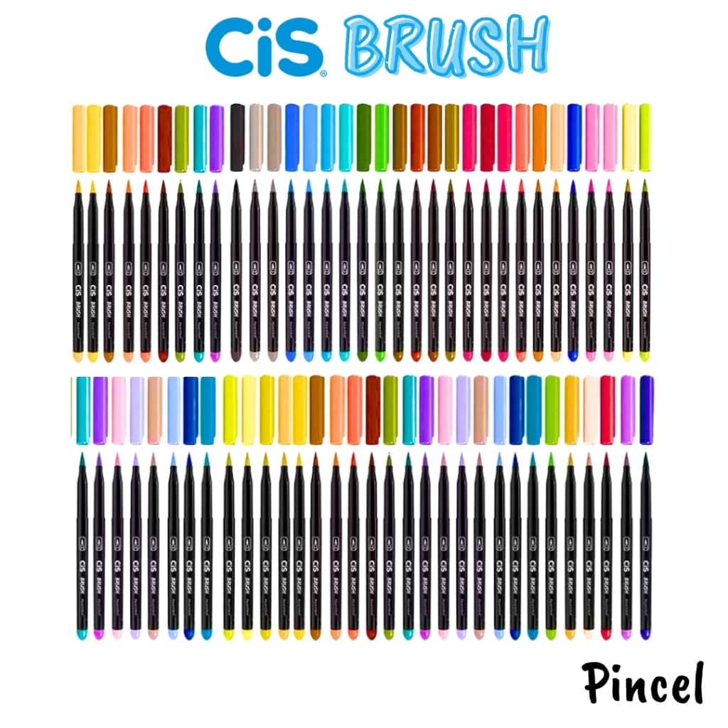 Caneta Cis Brush - Brushpen - Marcador Aquarelável - Caneta Pincél
