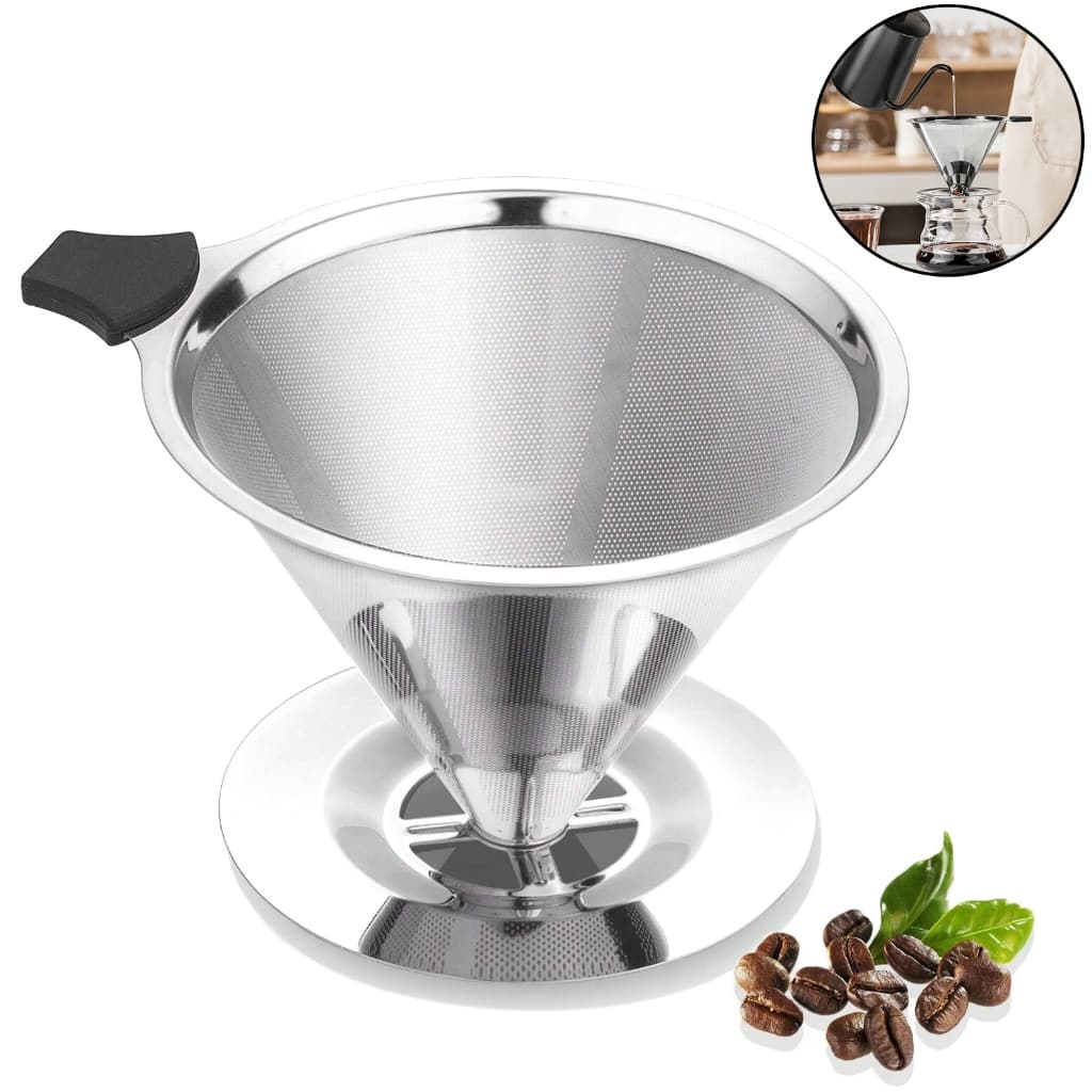 Filtro Coador de Café Aço Inox Reutilizável