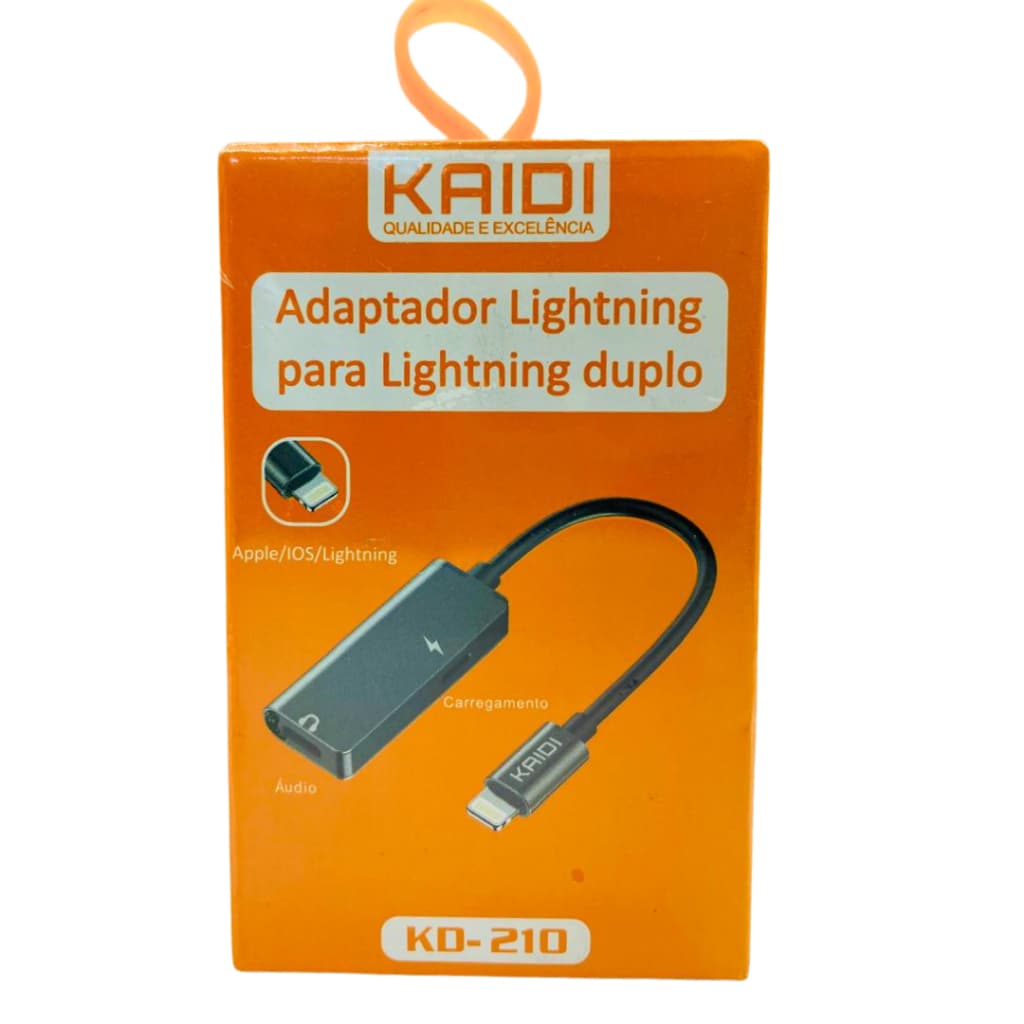 Adaptador iPhone Lightning para P2 Com 2 Entradas para Carregar