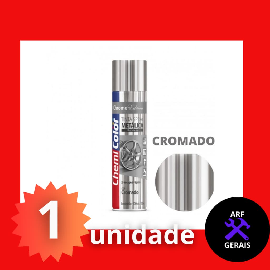 SPRAY Chemicolor Tinta Metálico CROMADO Spray 400ml
