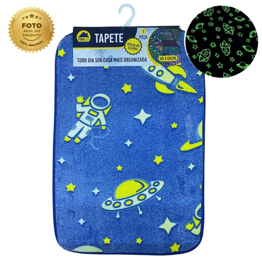 Tapete Para Quarto Infantil Veludo Luminoso Brilha No Escuro