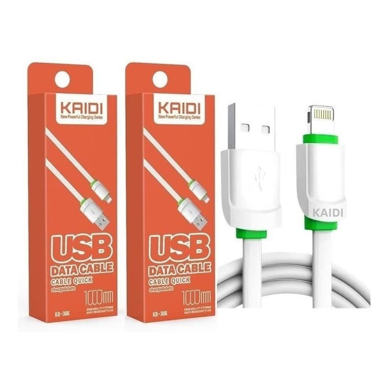 Cabo de IPhone Kaidi Carregador Compatível Todos os Modelos USBi Kd-306 Original