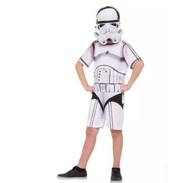 Fantasia Star Wars Stormtrooper Curto - Fantasias Infantis Tamanho P