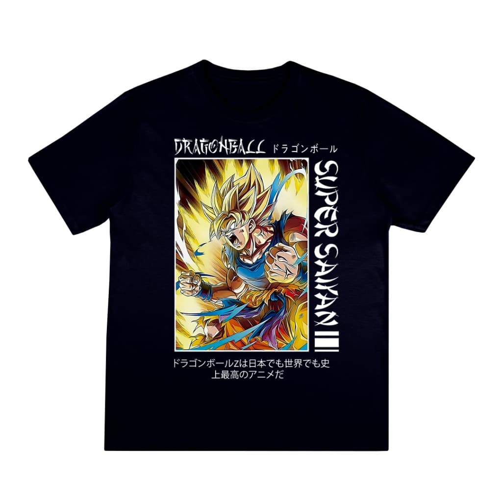 Camiseta Goku Super Saiyajin Anime Dragon Ball Z Camisa Masculino Feminina 100% Algodão Fio 30.1 Penteado Zero Encolhimento