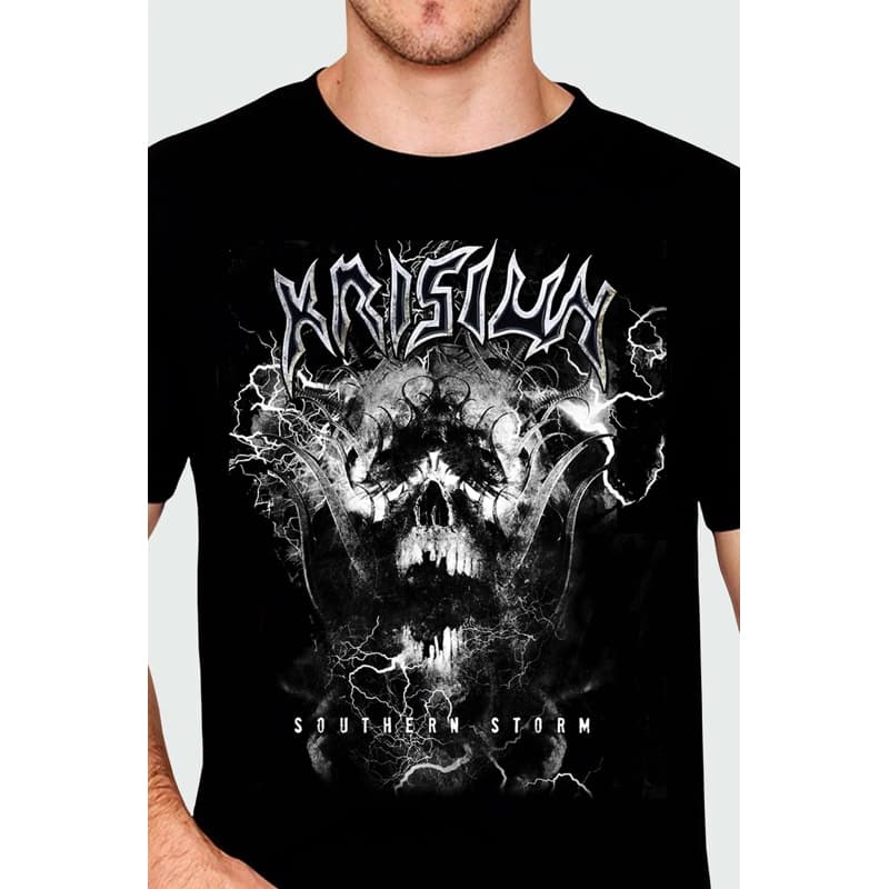 Camiseta Krisiun - Southern Storm Consulado do Rock camiseta de rock camiseta de banda death metal