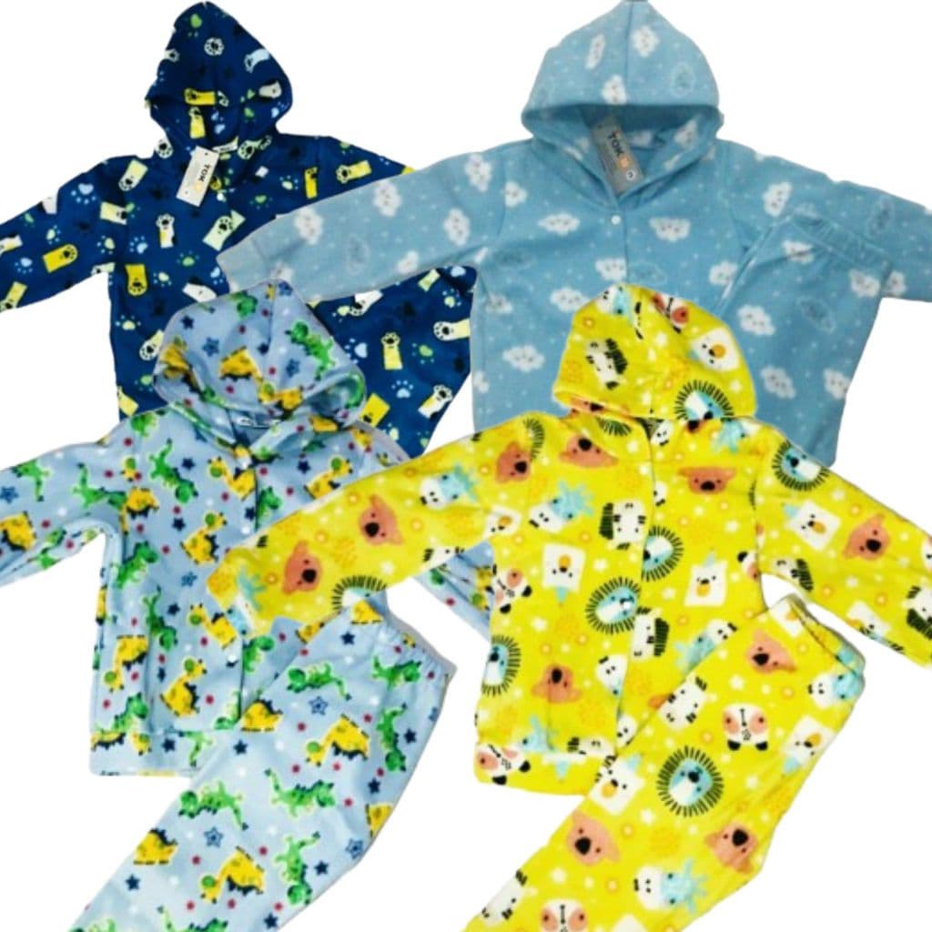Kit 4 Conjuntos Infantil Inverno Soft Menino Menina Estampado