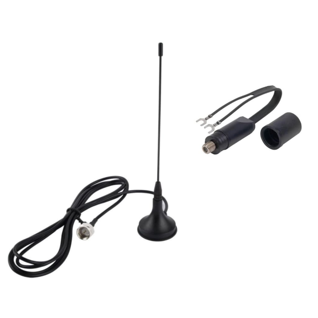 Mini Antena Fm + Adaptador  balun P/ Receiver antigo