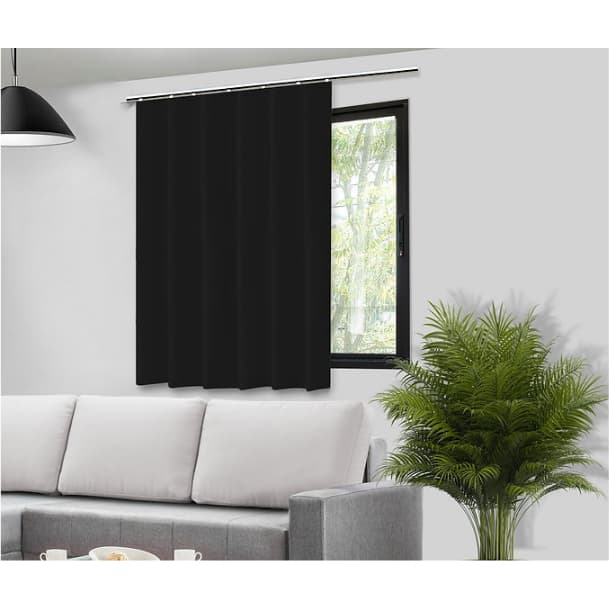 Cortina Blecaute Blackout 140x140cm PTrilho 100% PVC Corta Luz Quarto Sala Escritório Envio Imediato