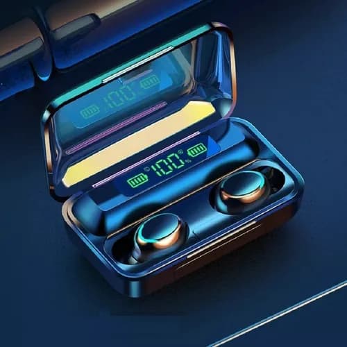 Fone De Ouvido Sem Fio F9-5 Display Led Power Bank Audio Premium