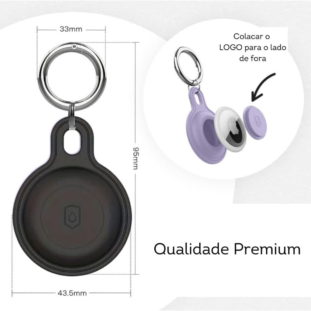 Capa Case Silicone Protetora Airtag Chaveiro Apple Airtag Silicone Rastreador Proteger Pet Mala