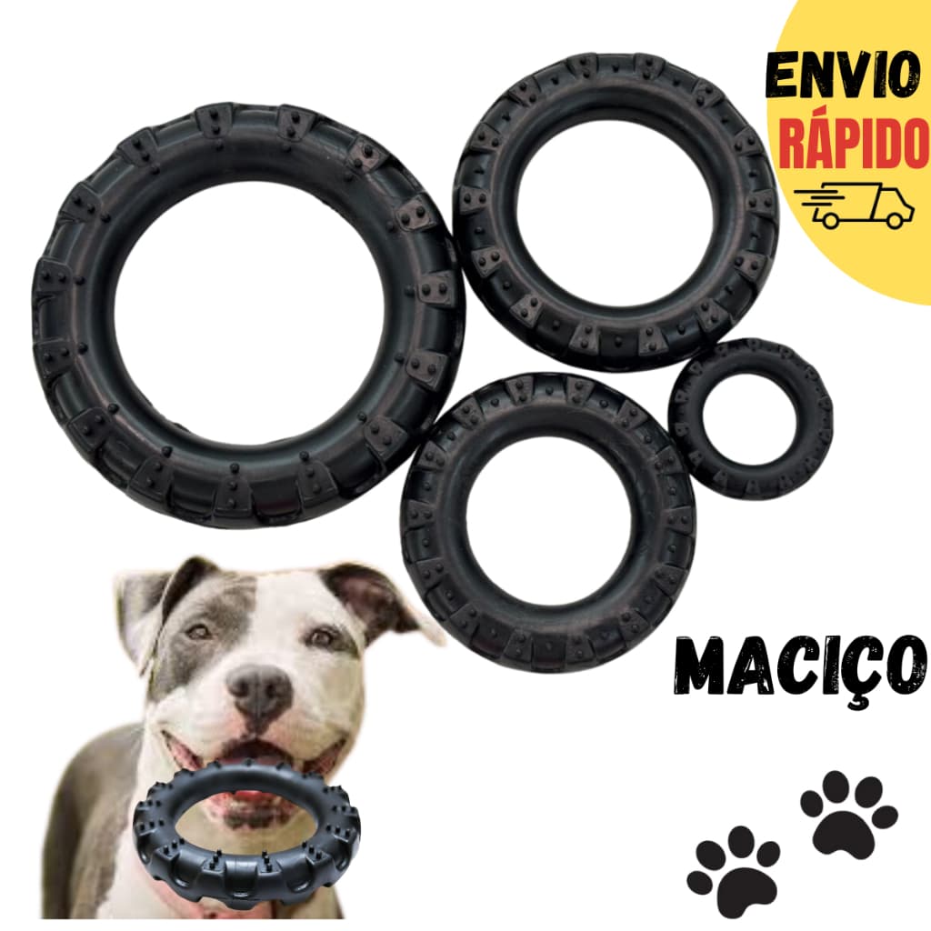 Brinquedo Pneu Cachorro Mordedor Pet Borracha Resistente Maciço Resistente ENVIO RÁPIDO