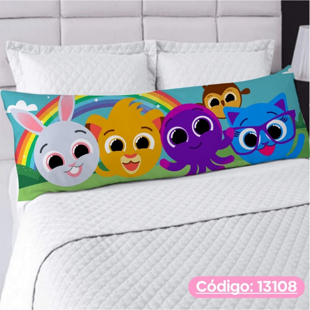 Travesseiro De Corpo Com Fronha Xuxão Fibra de Silicone Personalizado Infantil Bolofofos