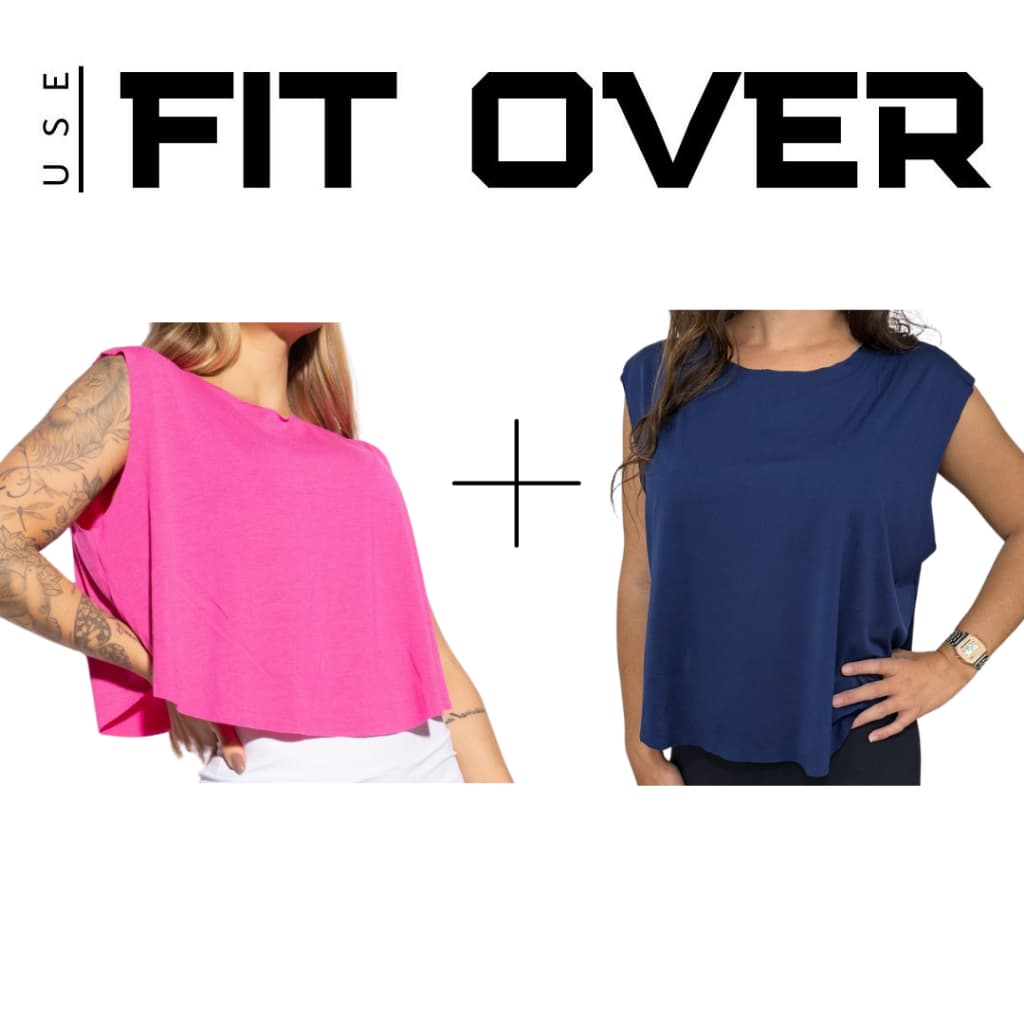 Kit 2 croppeds fitness - academia - crossfit - fit over
