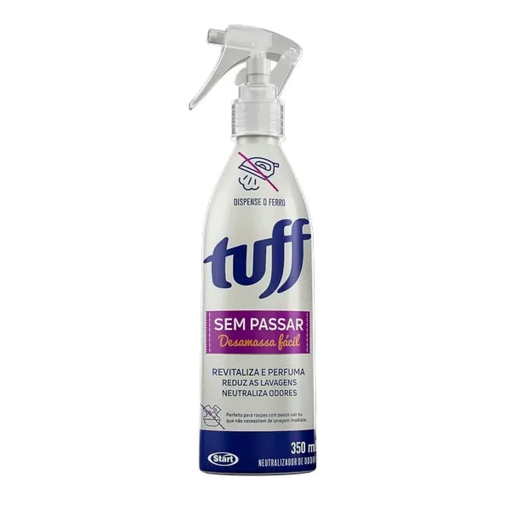 Tuff Sem Passar Desamassa Facil Roupas Perfuma Elimina Odor 350ml - Start Quimica