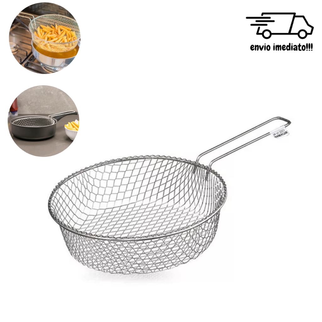 Cesto para Fritura 23cm Aço Inox Premium