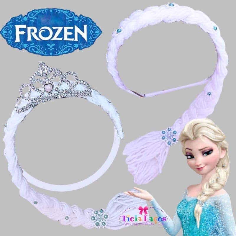 Faixinha da Elsa Frozen/ Tiara bebê Elza Frozen com coroa