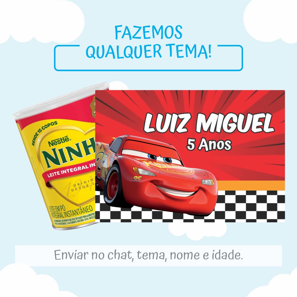 12 Rótulos Personalizados Para Lata de Leite em Pó de 800g