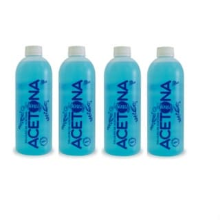 1, 2 ou 4 Unidades de Acetona Monaly Blue 500Ml - Musa - Removedor A Base De Acetona