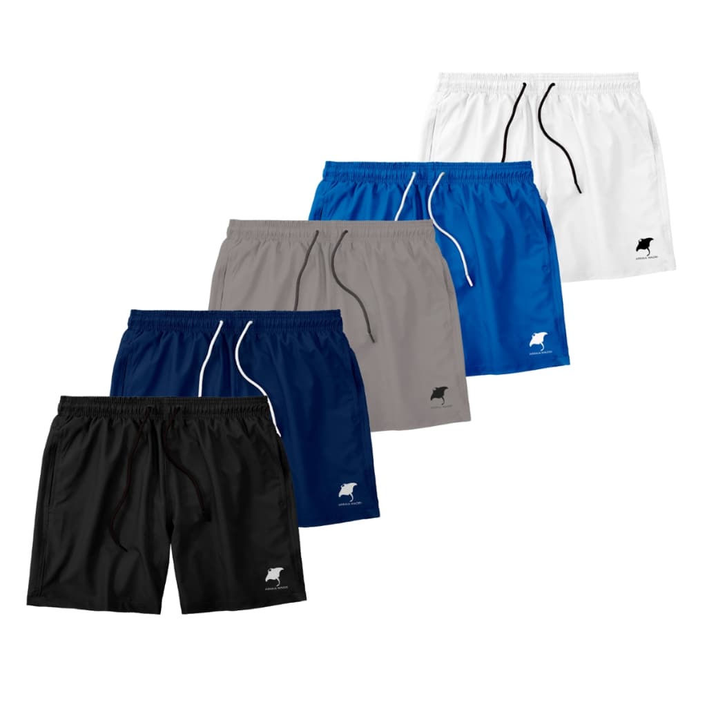 Kit 5 Shorts Masculino com Elastano Mauricinho Academia Esporte Treino Bermuda Praia Básico Liso