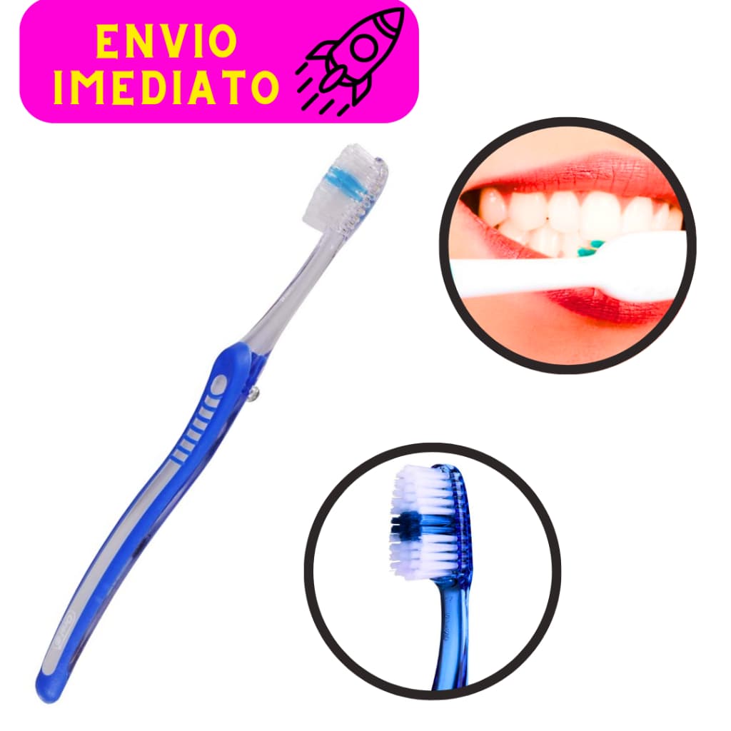 Escova de Dente Adulto Macia Com Capa Protetora e Limpador De Língua Saúde Dos Dentes