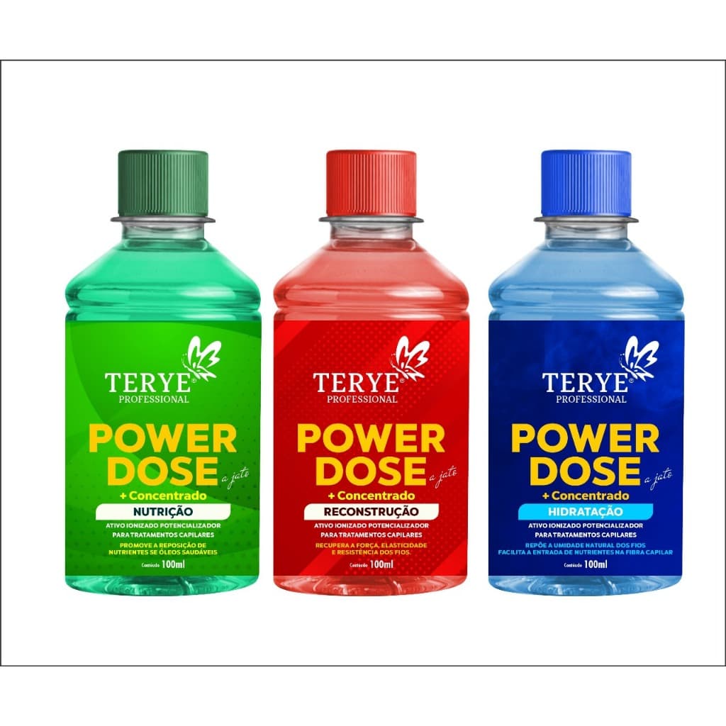 kit 3 Nano tecnologia Power dose + concentrado Terye 100ml cada