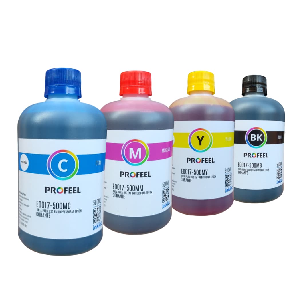 Tinta Compatível Com Ep Ecotank Inktec Profeel - 4 X 500ml - L3250 L395 L4150