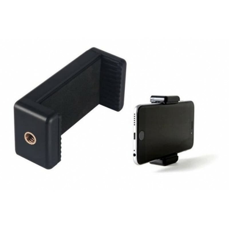 suporte clip para celular com rosca 1/4 tripe universal