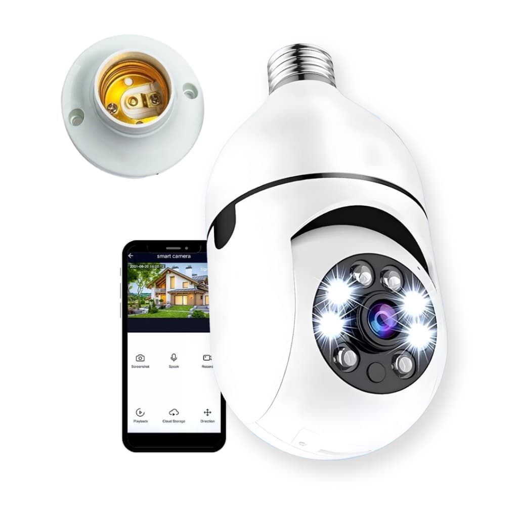 Câmera de Segurança Wifi Espiã Interna 1080P 360 Visão Noturna Detector Sensor de movimento Espia
