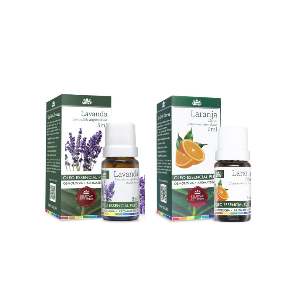 Kit Oleo Essencial Para Melhorar  Sono Lavanda e Laranja Doce
