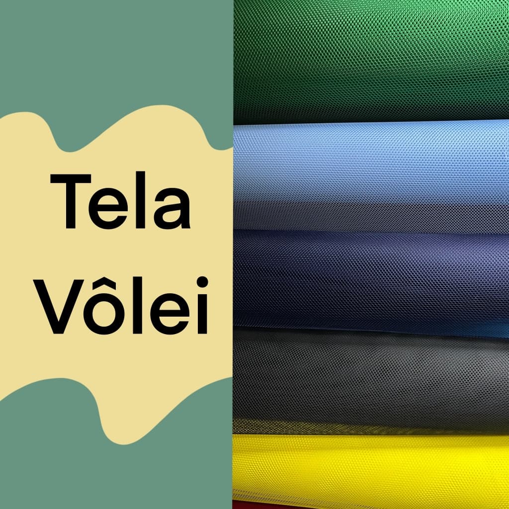 Tela voley light poliester com 1mt X 1,5mt - varias cores - para bolsas e mochilas
