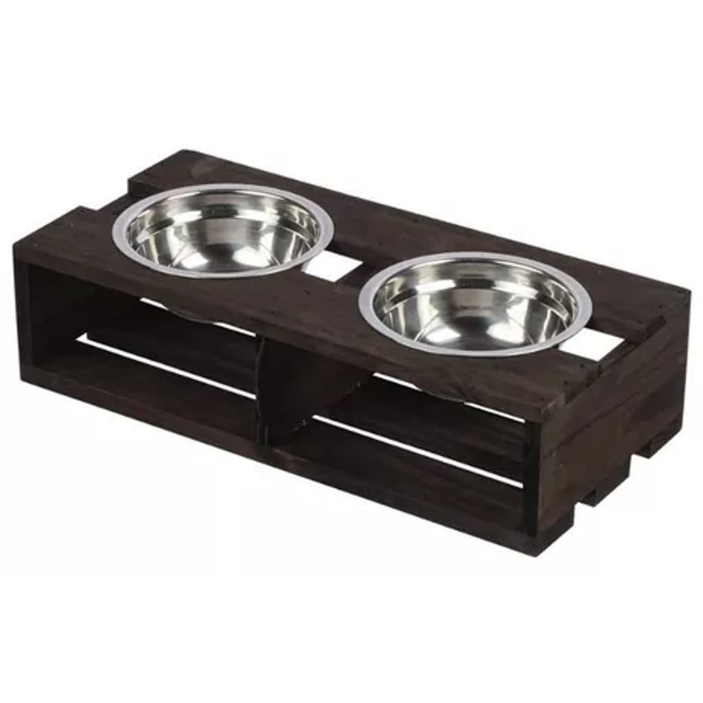 Comedouro Suporte Alimentador e Bebedouro Elevado Ração Cachorro Gato Pet Pote Inox Pets