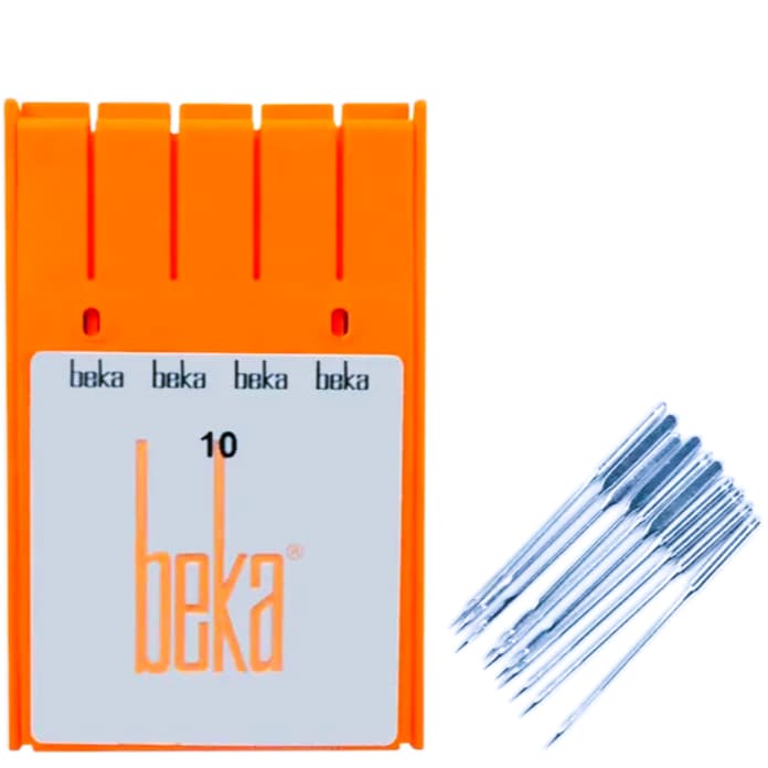 10 Agulhas BEKA Dbx1 1738 N14 para Máquina Reta Industrial Cabo Fino