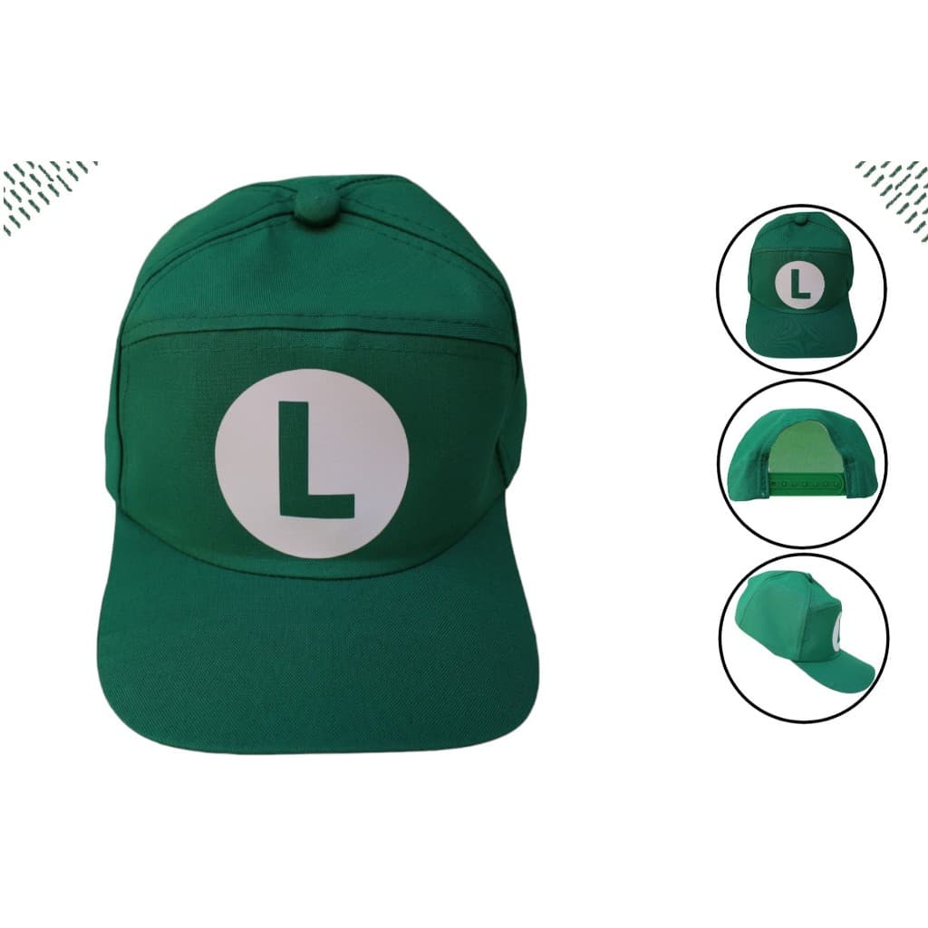 1 Boné Do Luigi Do Super Mario Bros Infantil Ou Adulto Para Festas ou Fantasias