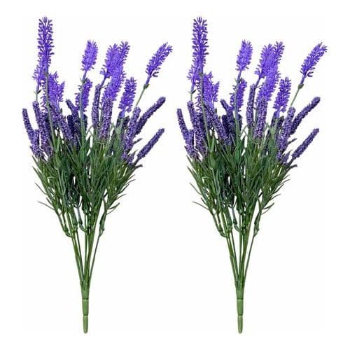 Kit 2 Ramos de Lavanda Artificial - Decoração Sofisticada e Durável