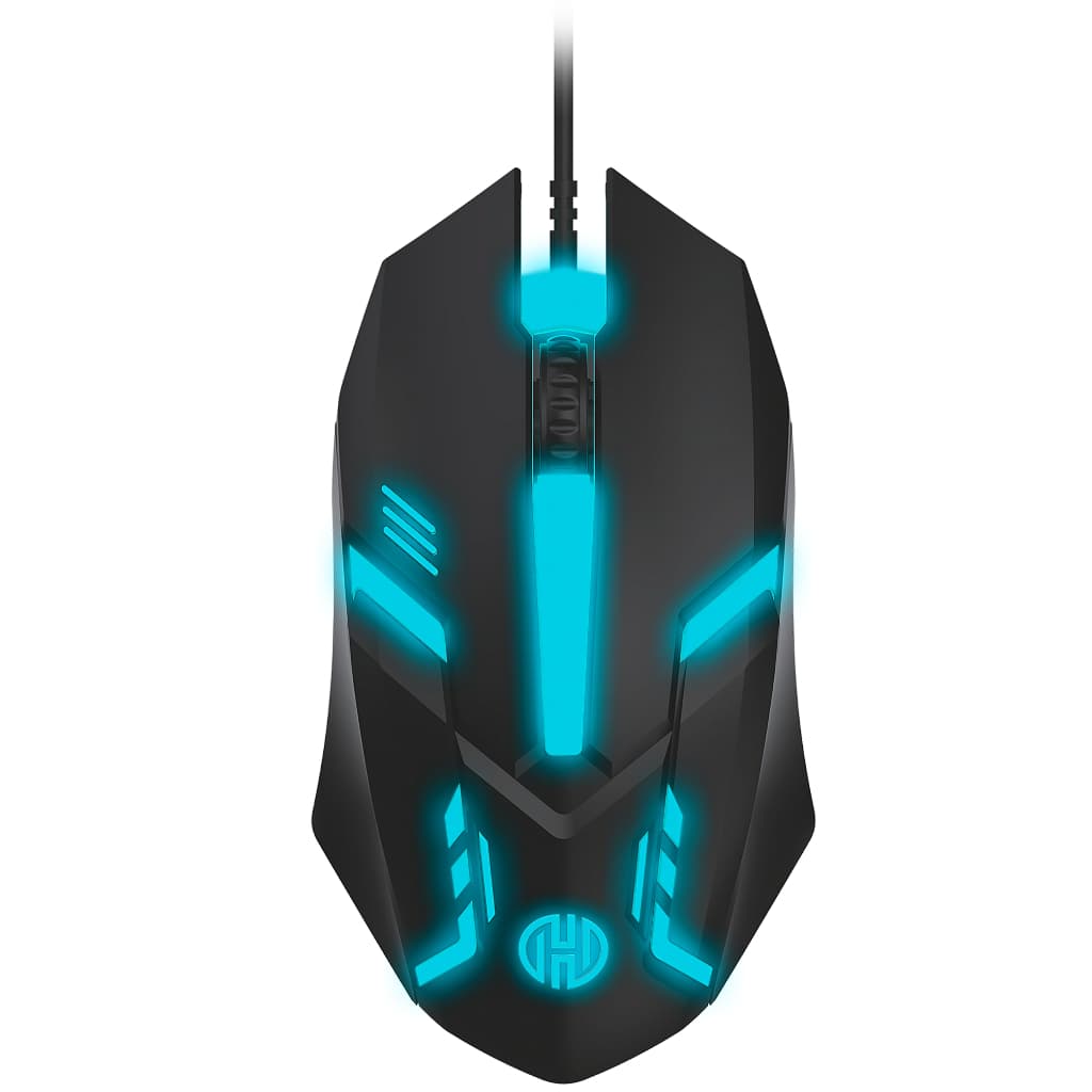 Mouse Gamer Ergonômico LED Azul Claro - MS-052 Hoopson