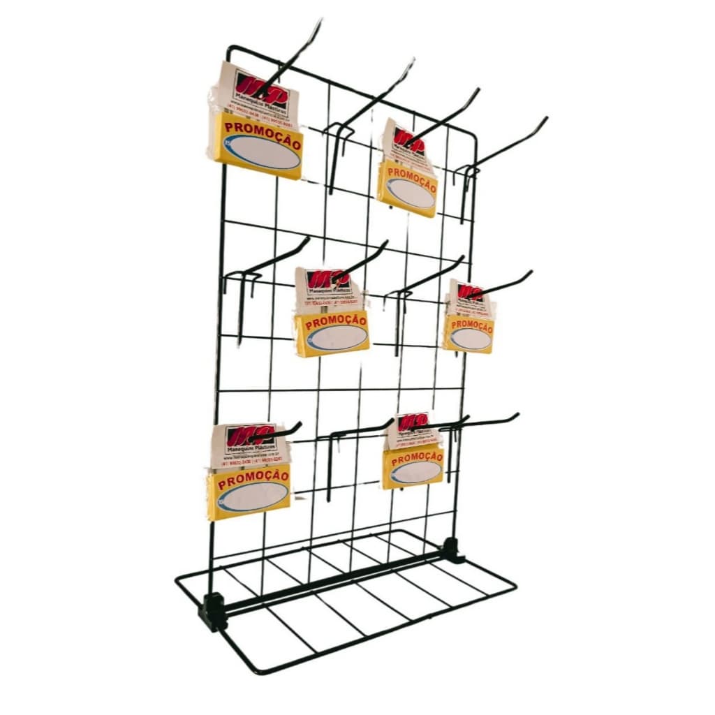 Expositor De Bijuterias Chaveiros 30 X 50 CM COM12 GANCHOS BALCAO